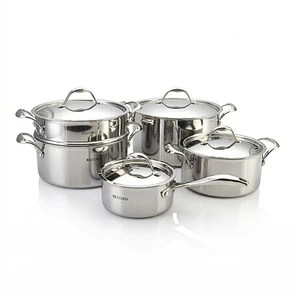 JUEGO DE 9 PIACCERE OLLAS (4 OLLAS  20/22/24/26 CM, SARTEN 26 CM Y VAPORERA 24 CM)