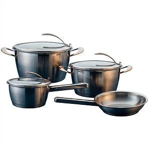 JUEGO DE BATERIA DE COCINA GRANO (7 PIEZAS: OLLA 20 CM 3.8 L OLLA 24 CM 4.7 L CACEROLA 16 CM 1.7 L  SARTEN 26 CM)