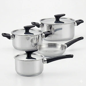 JUEGO DE BATERIA DE COCINA GRANO (7 PIEZAS: OLLA 20 CM 3.8 L, OLLA 24 CM 4.7 L CACEROLA 16 CM 1.7 L  SARTEN 26 CM)