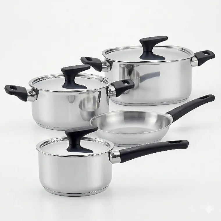 JUEGO DE BATERIA DE COCINA GRANO (7 PIEZAS: OLLA 20 CM 3.8 L, OLLA 24 CM 4.7 L CACEROLA 16 CM 1.7 L  SARTEN 26 CM) 1