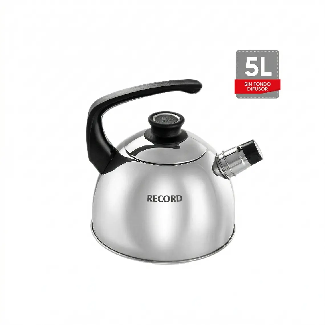 TETERA ACERO INOXIDABLE CON FONDO DIFUSOR CON SILBATO 5 L 1