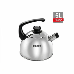 TETERA ACERO INOXIDABLE CON SILBATO 5 L