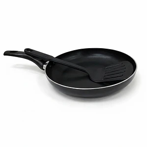 SARTEN ANTIADHERENTE 22 CM NEGRO CON ESPATULA 2 MM