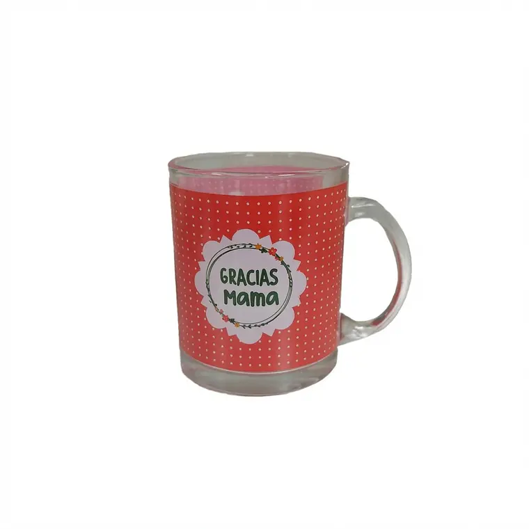 JARRO DE VIDRIO RECTO DECORADO 