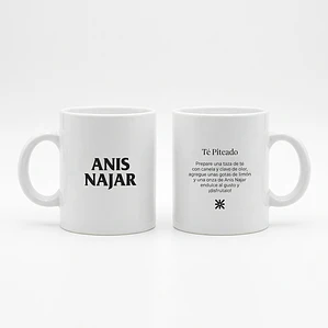 JARRO LOZA BLANCA CON LOGO ANIS NAJAR 325 ML