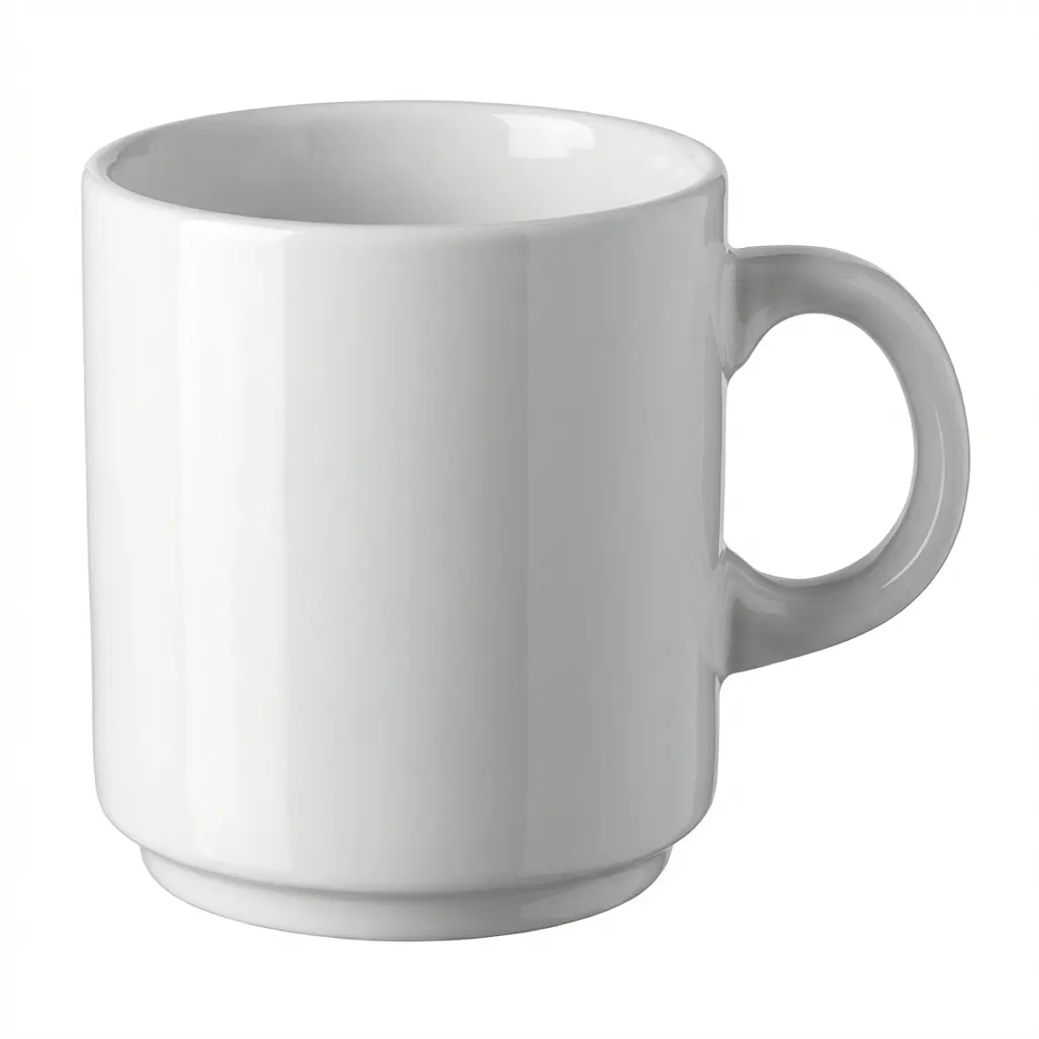 JARRO RECTO APILABLE LOZA BLANCA 325 ML 1