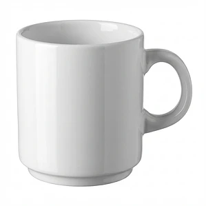 JARRO RECTO APILABLE LOZA BLANCA 325 ML