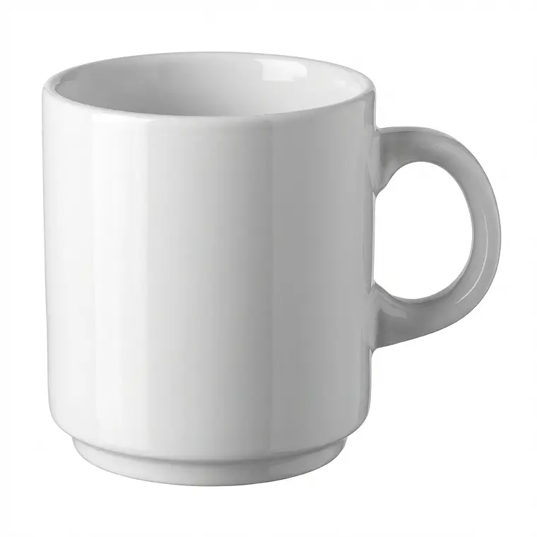 JARRO RECTO APILABLE LOZA BLANCA 325 ML 1