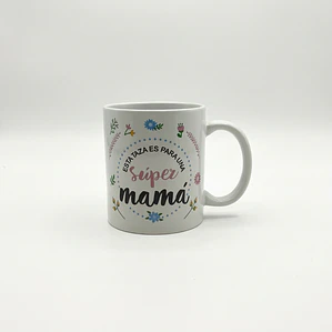 JARRO RECTO DECORADO CON DIA DE LA MADRE 325 ML