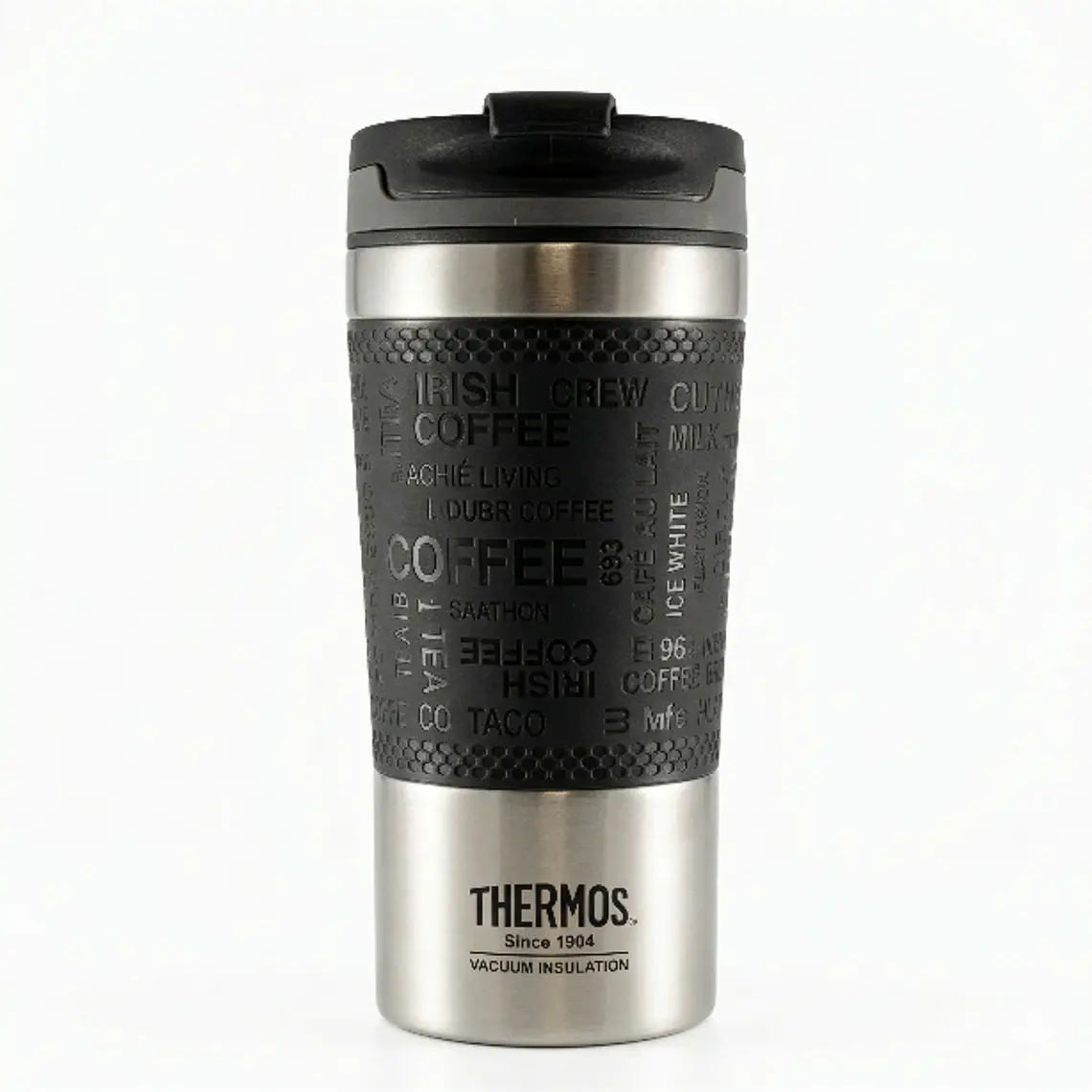 TERMOS MUG DE ACERO BARISTA NEGRO 360 ML 1
