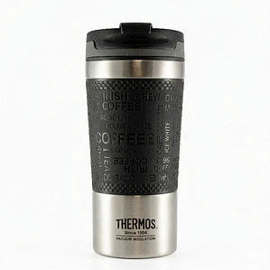 TERMOS MUG DE ACERO BARISTA NEGRO 360 ML