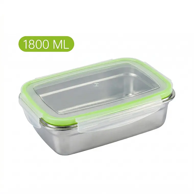 TAPER ACERO HERMETICO 23X18X8 CM 1.8 L 1