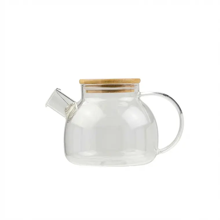 TETERA VIDRIO BOROSILICATO TAPA MADERA 1 L 1