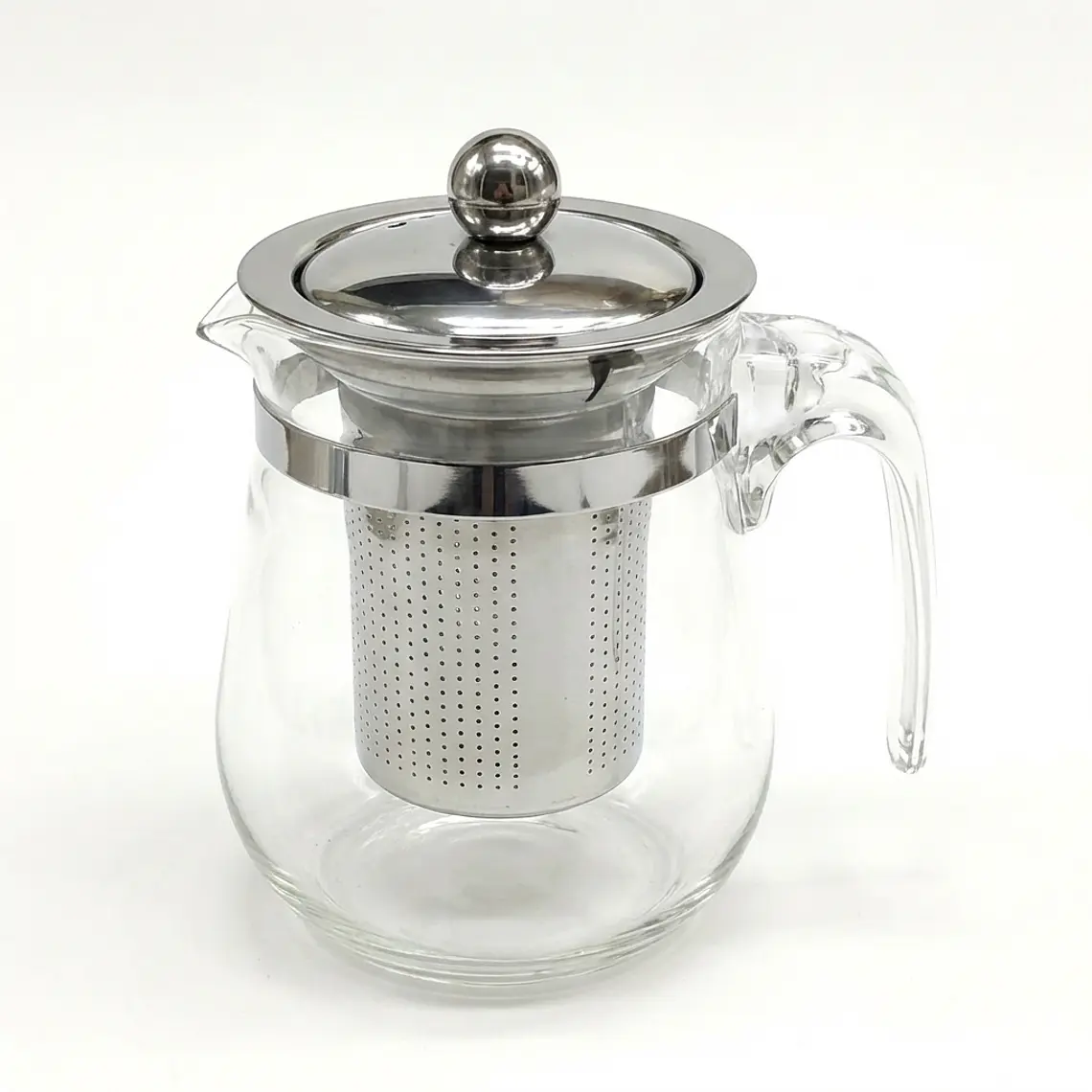 TETERA VIDRIO CON FILTRO INFUSION TAPA METAL 500 ML 1