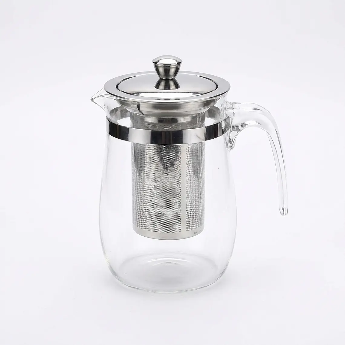 TETERA VIDRIO CON FILTRO INFUSION TAPA METAL 900 ML 1