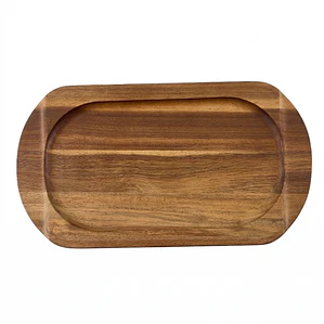 BASE MADERA ACACIA PLANCHA OVALADA 34X17 CM