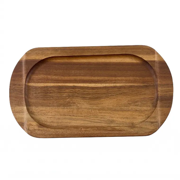 BASE MADERA ACACIA PLANCHA OVALADA 34X17 CM 1