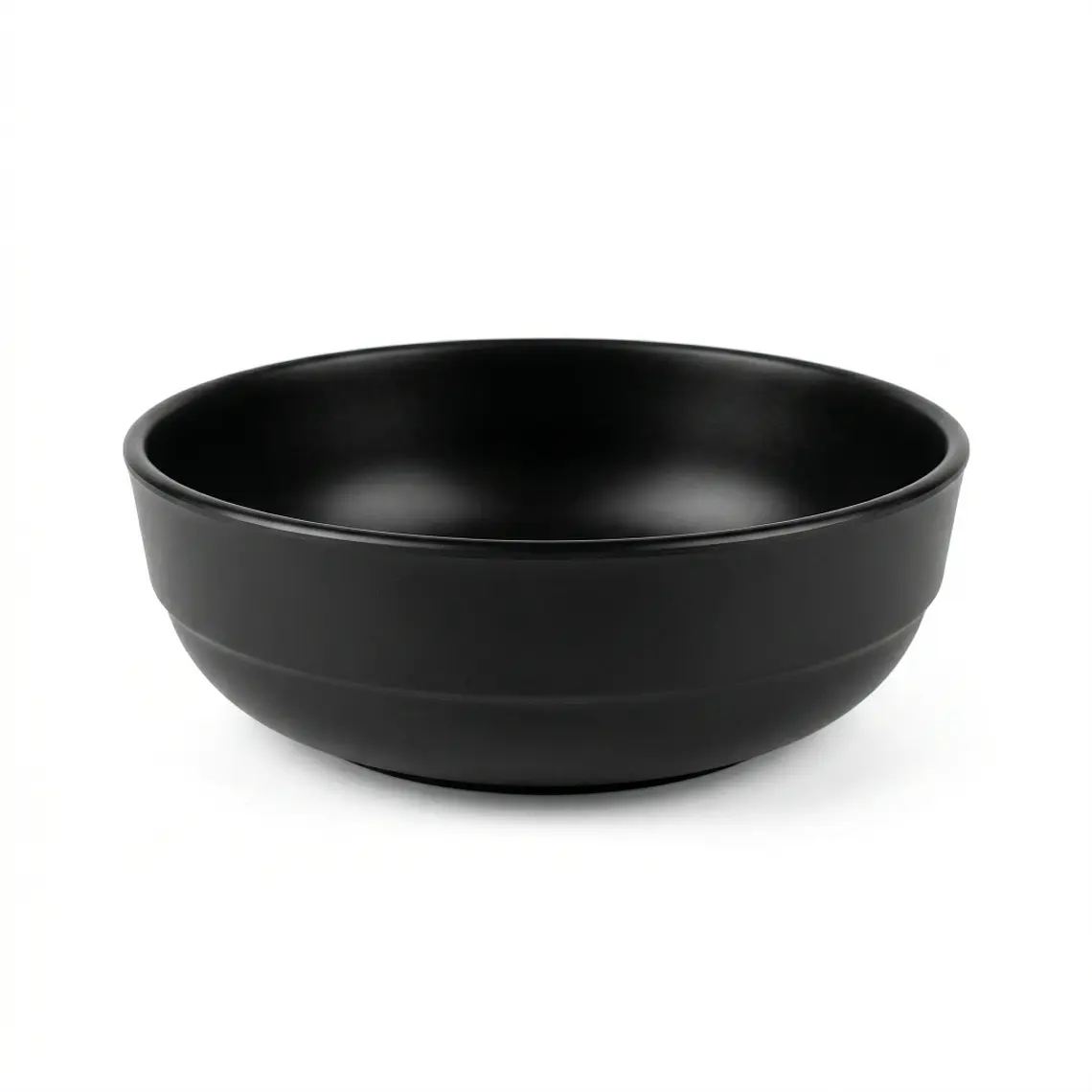 BOWL RECTO NEGRO MELAMINE 6