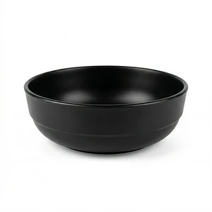 BOWL RECTO NEGRO MELAMINE 6