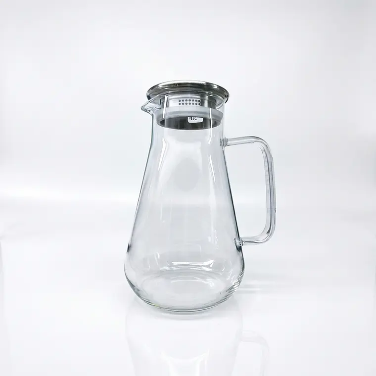JARRA BOROSILICATO CON TAPA ACERO INOXIDABLE 1.6 L 1