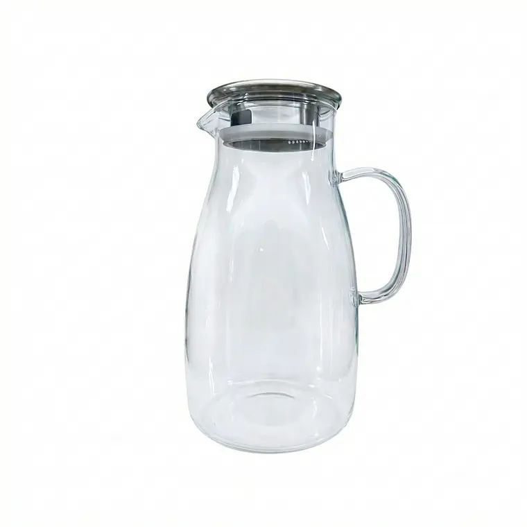 JARRA BOROSILICATO CON TAPA ACERO INOXIDABLE 1.7 L 1