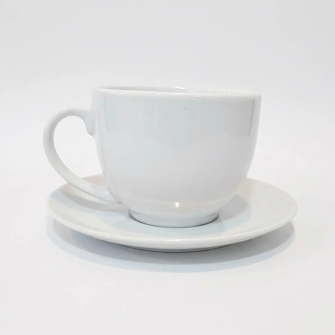 TAZA CON PARA DESAYUNO COUPE BLANCO 350 ML 1