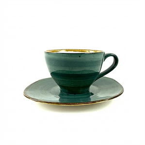 TAZA CON PLATO TE ARUBA VERDE 200 ML