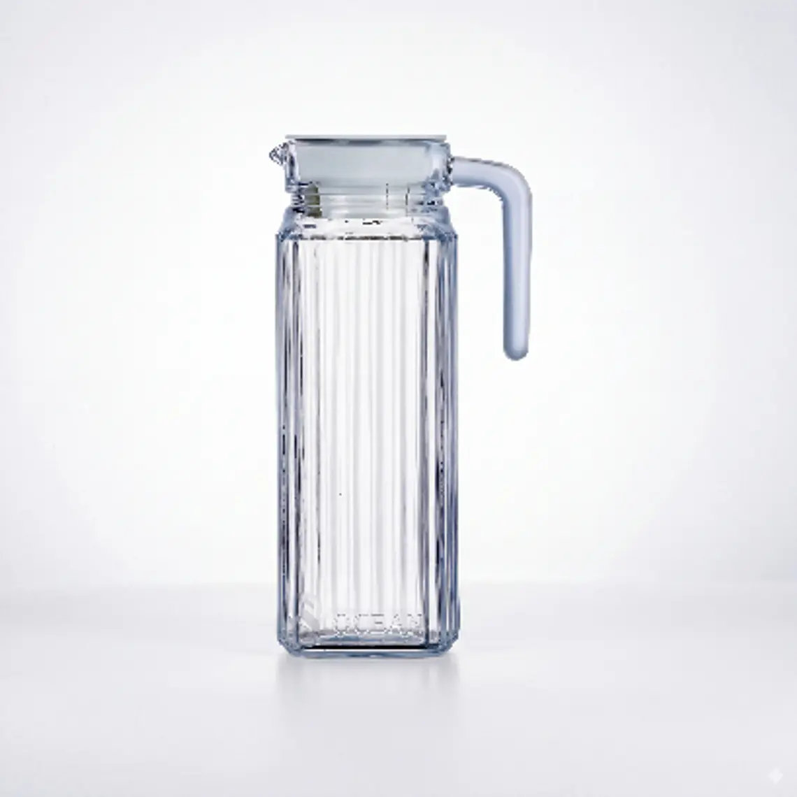 JARRA LUMINAR DE VIDRIO CUADRADO CON TAPA 1.1 L 1