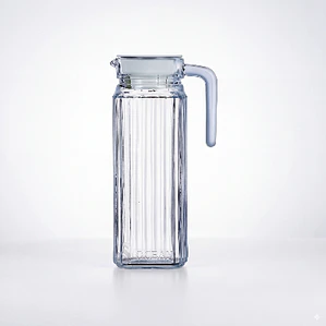 JARRA LUMINAR DE VIDRIO CUADRADO CON TAPA 1.1 L