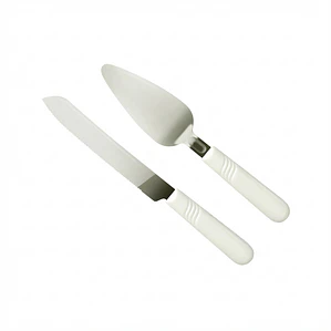 JUEGO DE 1 CUCHILLO + 1 ESPATULA DE MARMOL PARA TORTA