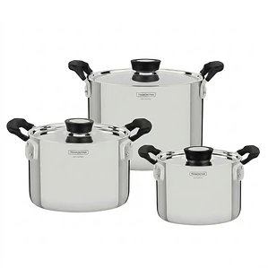 JUEGO DE 6 PIEZAS BATERIA DE COCINA GRANO COMPACT T/AC. MANGO BAK