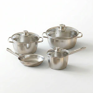 JUEGO DE 7 PIEZAS BATERIA DE COCINA ALLEGRA ACERO INOXIDABLE