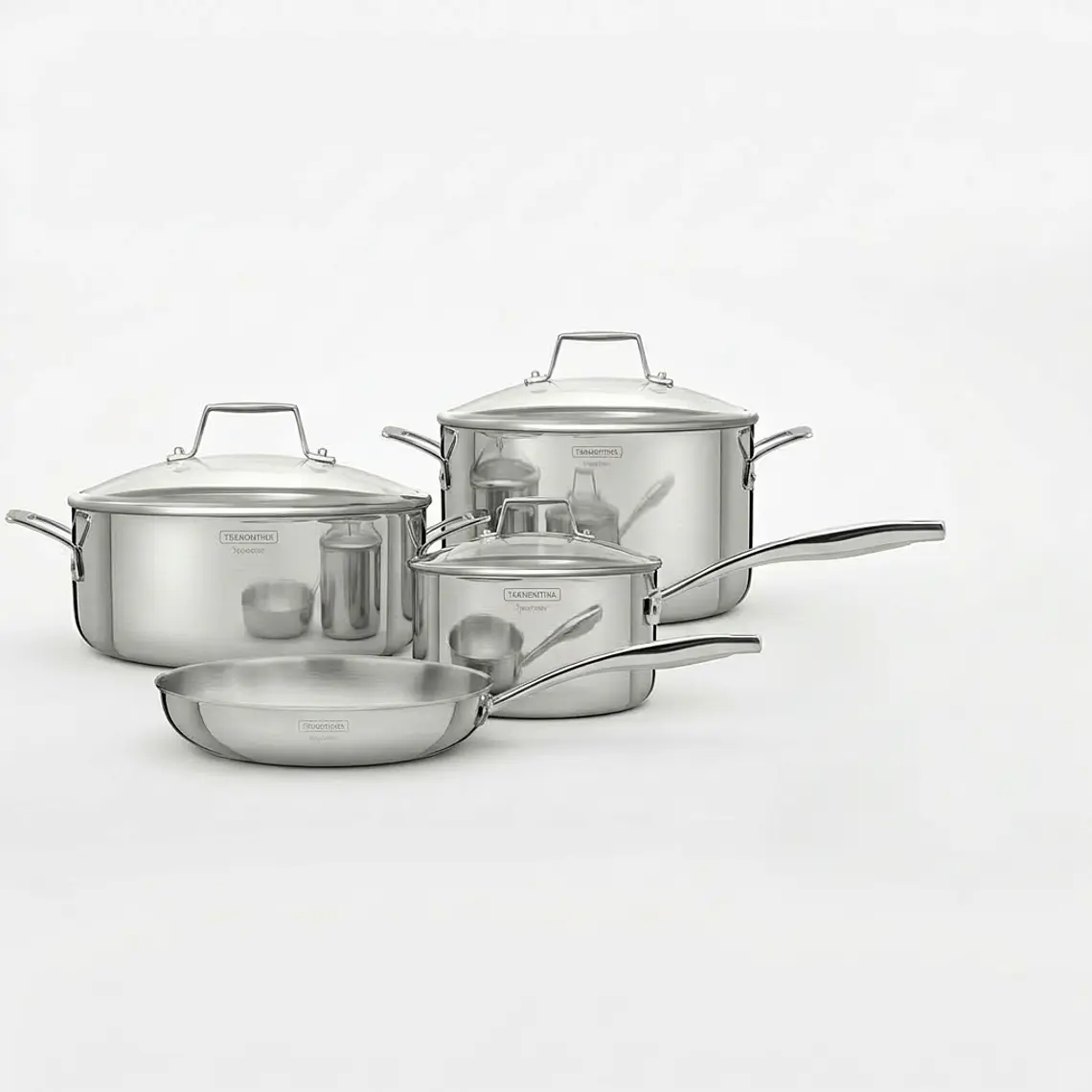 JUEGO 7 PIEZAS BATERIA COCINA GRANO C/ TAPA VIDRIO - CACEROLA 16 CM + OLLA (20, 24)CM + SARTEN 26CM 1