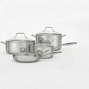 JUEGO 7 PIEZAS BATERIA COCINA GRANO C/ TAPA VIDRIO - CACEROLA 16 CM + OLLA (20, 24)CM + SARTEN 26CM