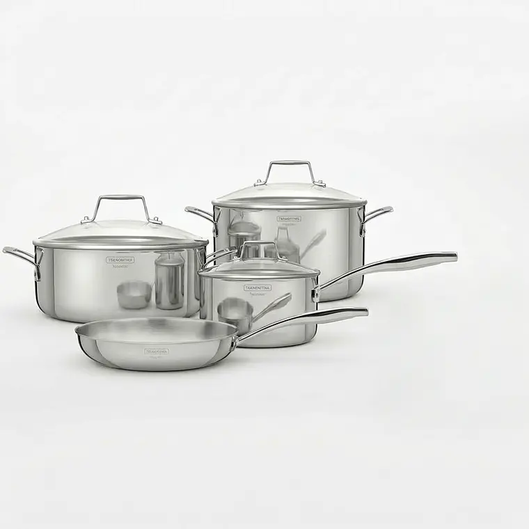 JUEGO 7 PIEZAS BATERIA COCINA GRANO C/ TAPA VIDRIO - CACEROLA 16 CM + OLLA (20, 24)CM + SARTEN 26CM 1