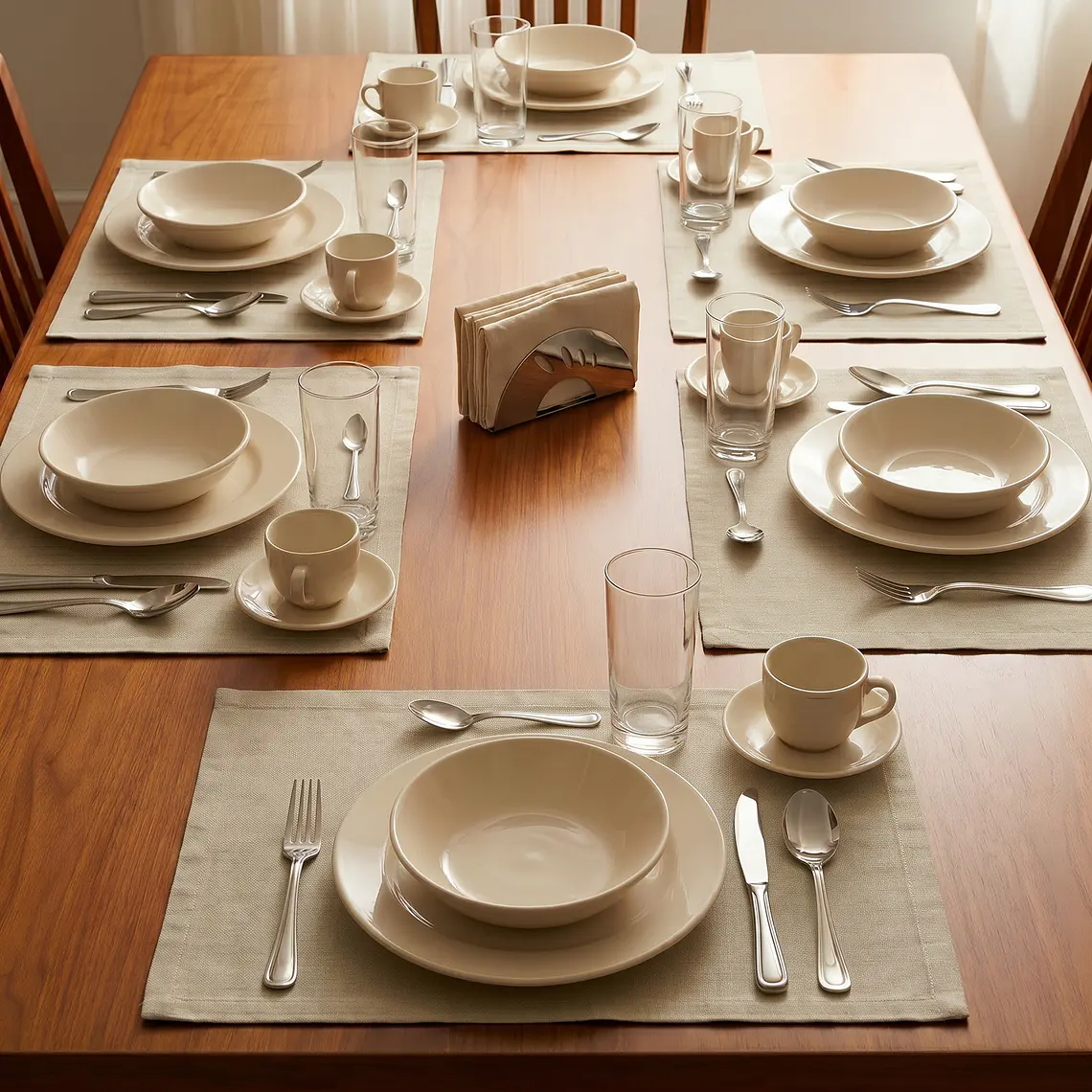 KIT MESA SERVIDA ESTILO HOGAR (6 PERSONAS) 3