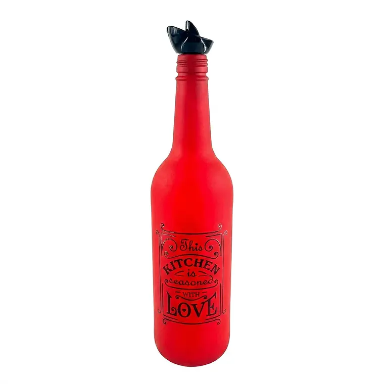 ACEITERA / VINAGRERA 750 ML - DEC KITCHEN LOVE ROJO  1