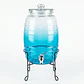 DISPENSADOR DE VIDRIO 10 LT - BARRIL CON RACK, CELESTE - Miniatura 1