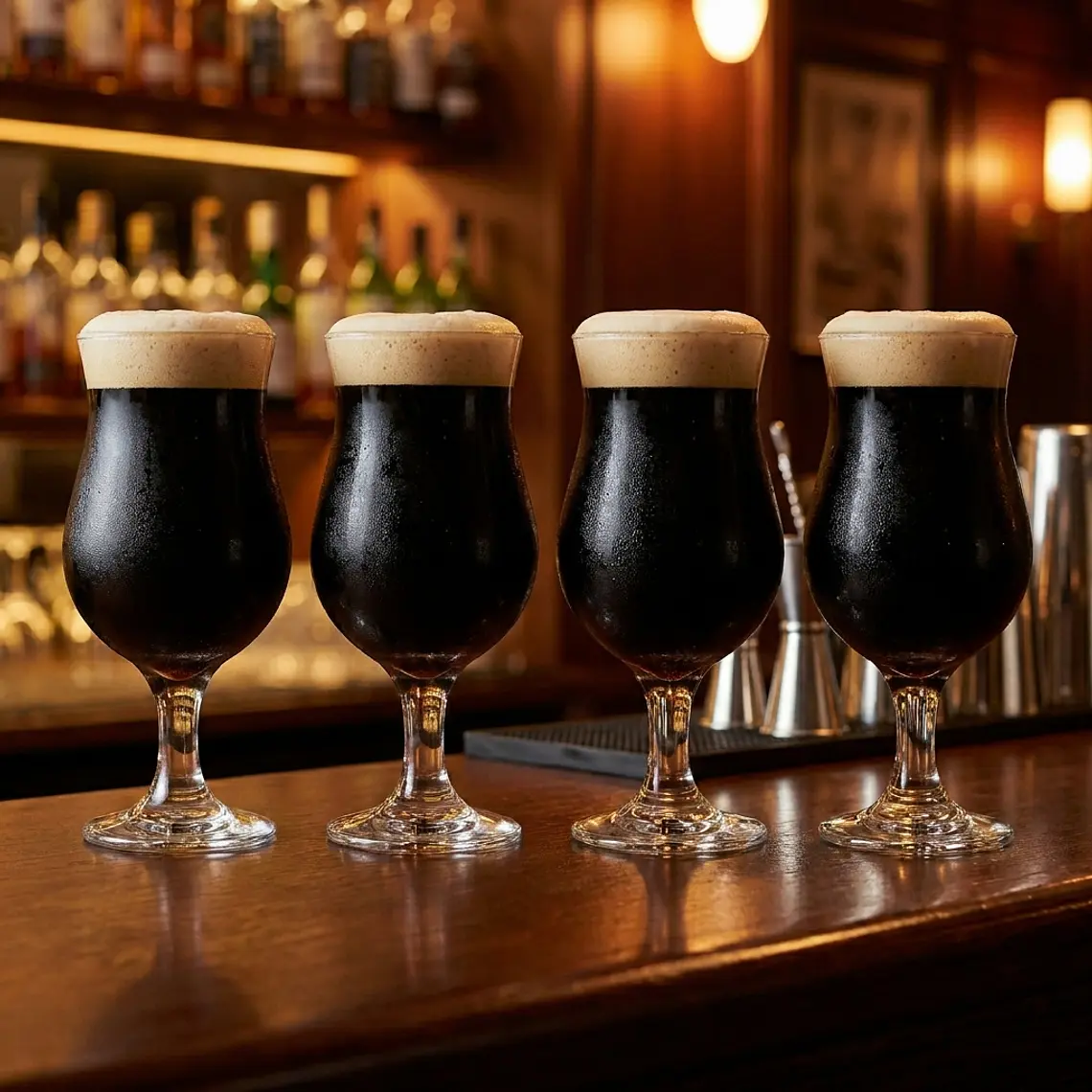 JUEGO DE 4 COPAS CERVECERA PRAGA 2