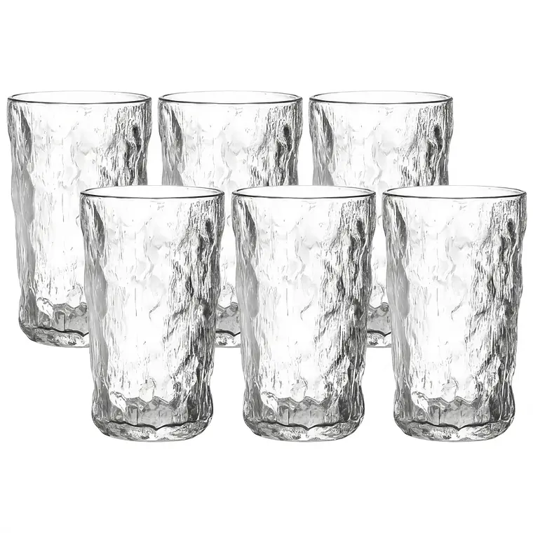 JUEGO DE 6 VASOS ALTO LABRADO BRUMA - 350 ML 1