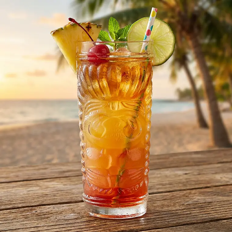 VASO TIKI TRANSP. MOD. LEON - 430 ML  2