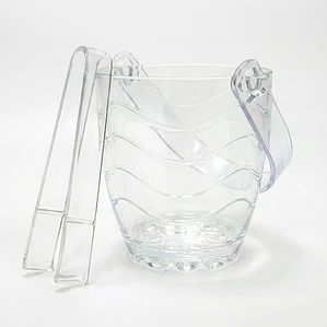 HIELERA DE VIDRIO CON ASA Y PINZA ACRÍLICA (800 ML)