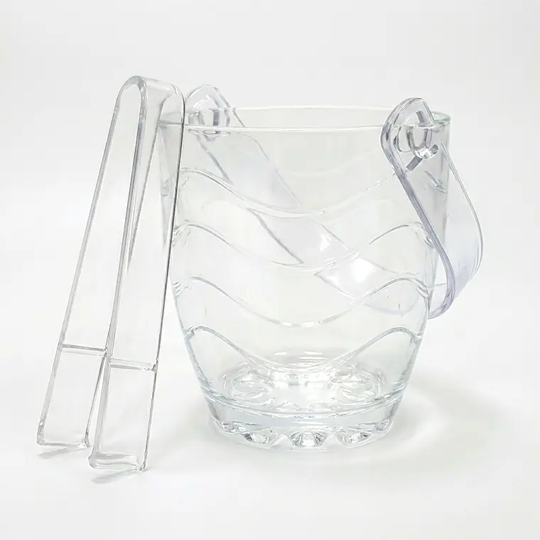 HIELERA DE VIDRIO CON ASA Y PINZA ACRÍLICA (800 ML) 1