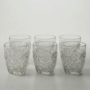 JUEGO DE 6 VASOS BAJO LABRADO ALTAIR - 305 ML