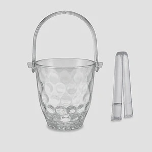 HIELERA DE VIDRIO CON ASA Y PINZA ACRÍLICA (800 ML)