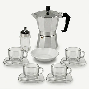 KIT CAFÉ ESPRESSO GLASS CUP