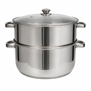 VAPORERA C/TAPA VIDRIO 2 NIVELES - 30 CM