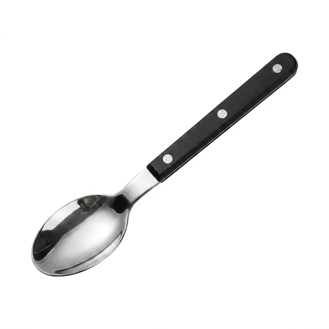 CUCHARA DE MESA MANGO DE PLÁSTICO NEGRO  1