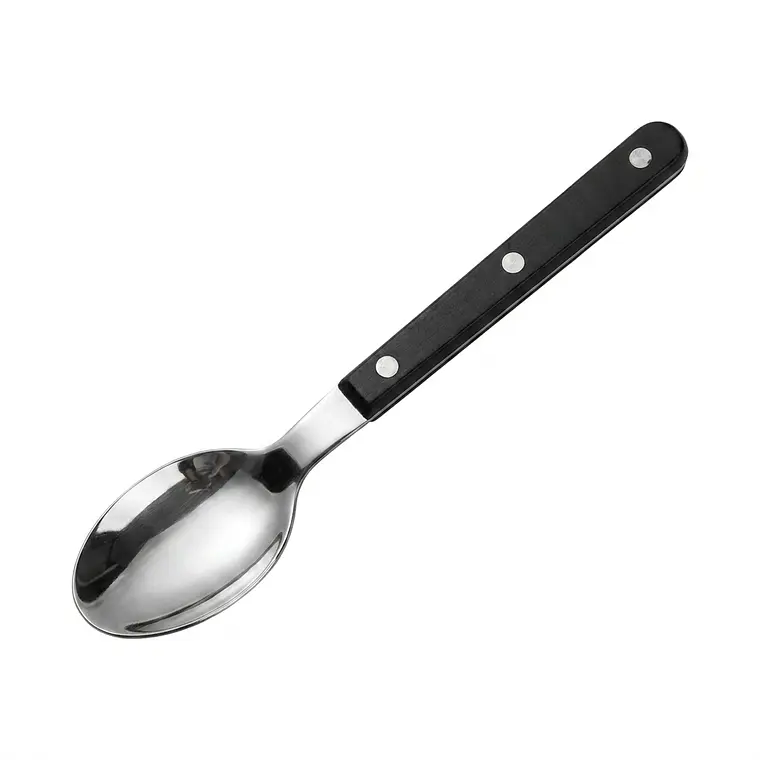 CUCHARA DE MESA MANGO DE PLÁSTICO NEGRO  1