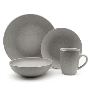 JUEGO VAJILLA X 16 PZA GRIS (P. 10.6